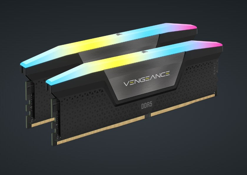 Corsair VENGEANCE RGB 16GB DDR5 5200MHz Gaming RAM Kit - Black Corsair