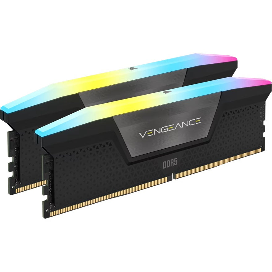 Corsair Vengeance RGB 32GB (2x16GB) DDR5 6000MHz CL38 RAM Kit - Black