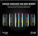 Corsair Vengeance RGB 32GB DDR5 6000MHz CL30 Gaming RAM - Grey
