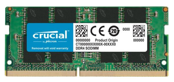 Micron (Crucial)-P Crucial 16GB (1x16GB) DDR4 SODIMM 3200MHz CL22 1.2V Single Ranked Notebook Laptop Memory RA