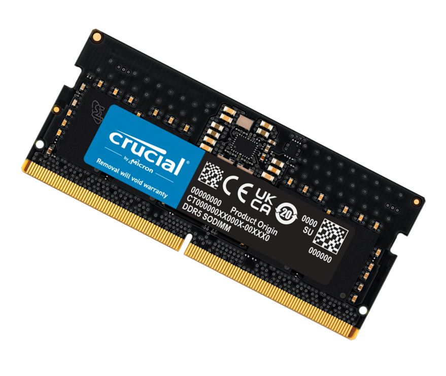 Micron (Crucial)-P Crucial 32GB (1x32GB) DDR5 SODIMM 5600MHz CL46 Notebook Laptop Memory CT32G56C46S5
