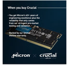 Crucial 48GB DDR5 5600MHz CL46 SODIMM Laptop Memory