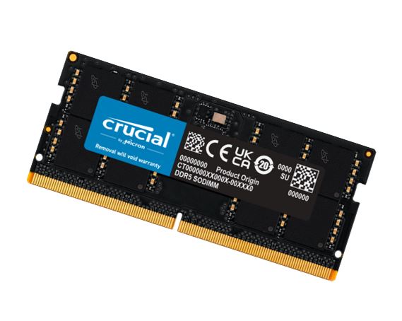 Crucial 64GB DDR5 5600MHz CL46 SODIMM RAM for Laptops & Compact Desktops