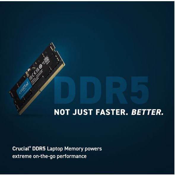 Crucial 96GB (2x48GB) DDR5 5600MHz SODIMM Laptop Memory Kit