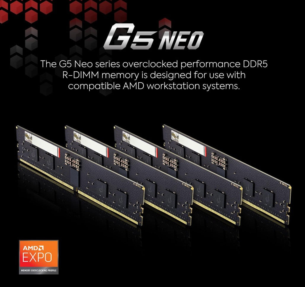 G.SKILL G5 Neo 128GB DDR5 6000 MT/s CL30 AMD EXPO Workstation RAM
