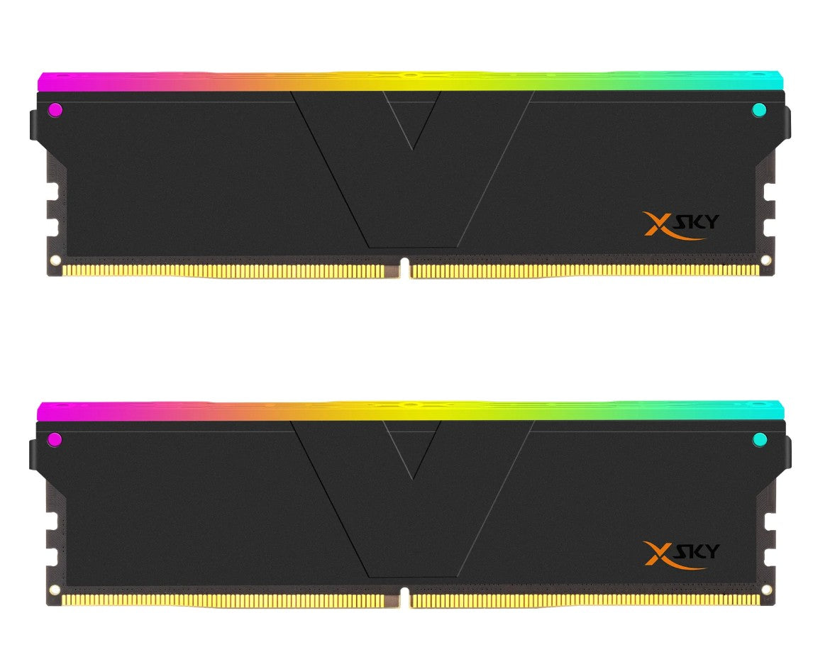 Leader-P V-Color TMXSAL1660836KWK 32GB (2x16GB) DDR5 6000MHz MANTA XSKY RGB U-DIMM CL 36-38-38-96 1.25V (BLACK