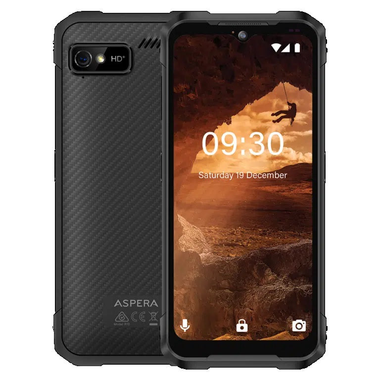 Aspera R10 4G Rugged Smartphone - IP68, 128GB, Black