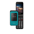 Aspera F46+ 4G Flip Phone - Easy Use, SOS, Charging Cradle - Green Aspera