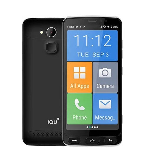 IQU SmartEasy Q50 4G: Easy Smartphone for Seniors - Black
