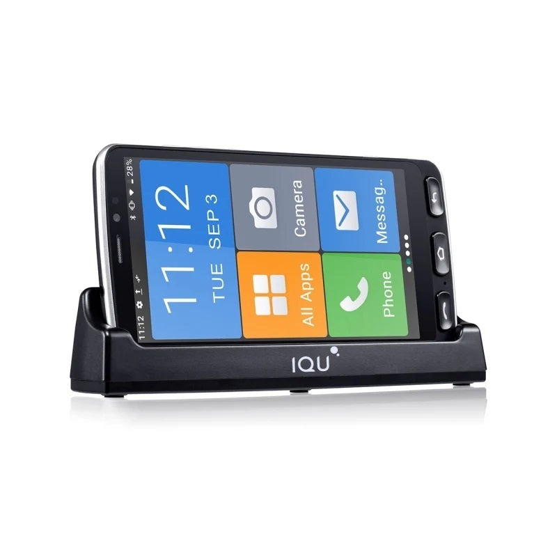 IQU SmartEasy Q50 4G: Easy Smartphone for Seniors - Black
