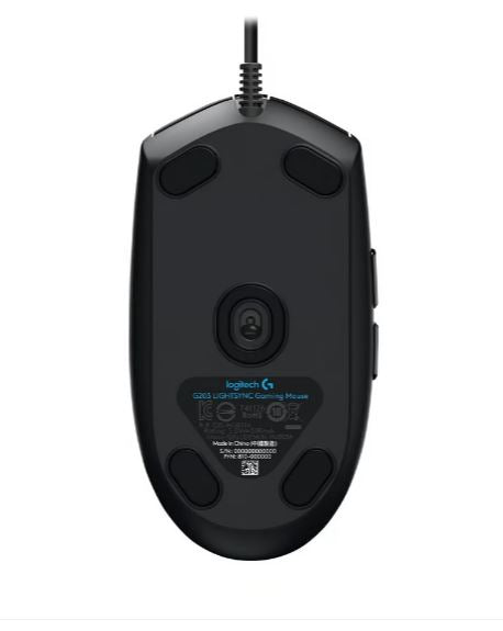 Logitech G203 LIGHTSYNC RGB Gaming Mouse - Black, 6 Programmable Buttons Logitech