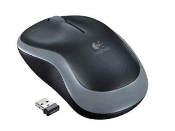 Logitech M185 Wireless Mouse - Grey with 1-Year Battery Life
