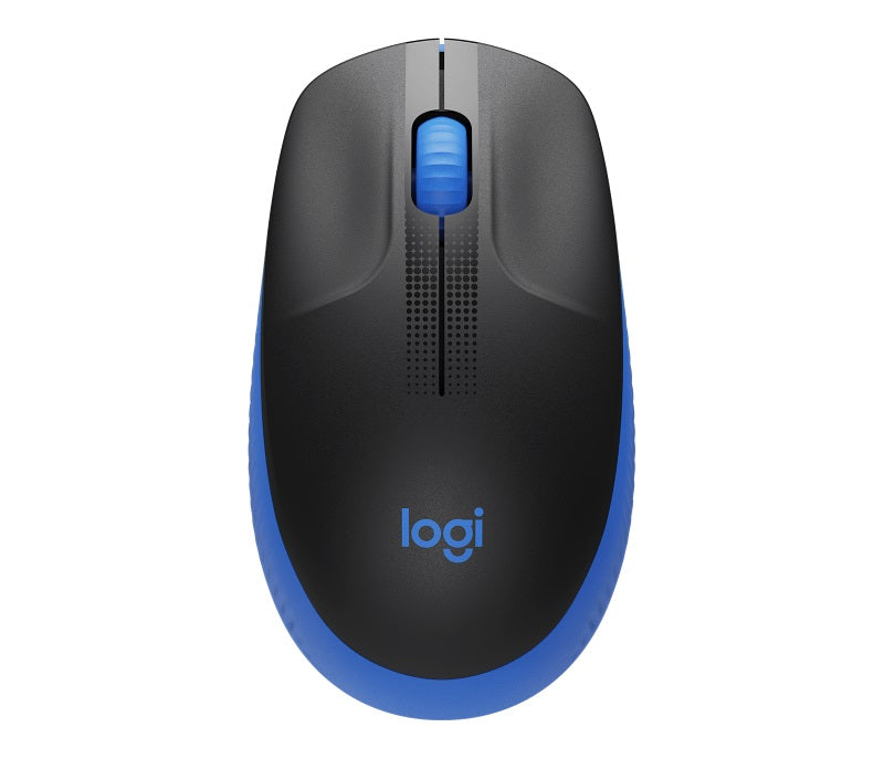 Logitech M190 Blue Full-Size Wireless Mouse - Comfortable & Precise Logitech