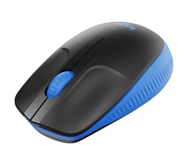 Logitech M190 Blue Full-Size Wireless Mouse - Comfortable & Precise Logitech