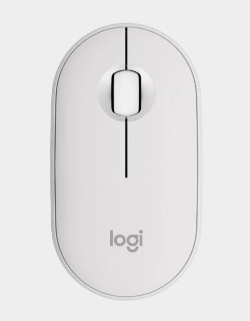 Logitech Pebble M350S Wireless Mouse White - Silent, Slim, Portable Logitech