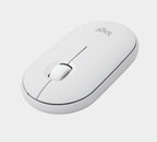 Logitech Pebble M350S Wireless Mouse White - Silent, Slim, Portable Logitech