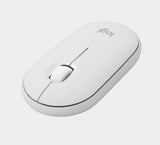 Logitech Pebble M350S Wireless Mouse White - Silent, Slim, Portable Logitech