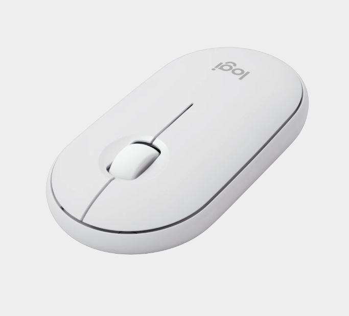 Logitech Pebble M350S Wireless Mouse White - Silent, Slim, Portable Logitech