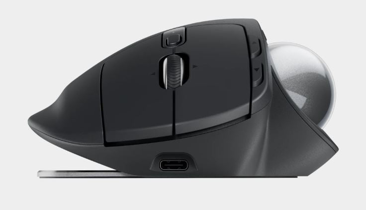 Logitech MX Ergo S Silent Ergonomic Wireless Trackball Mouse 