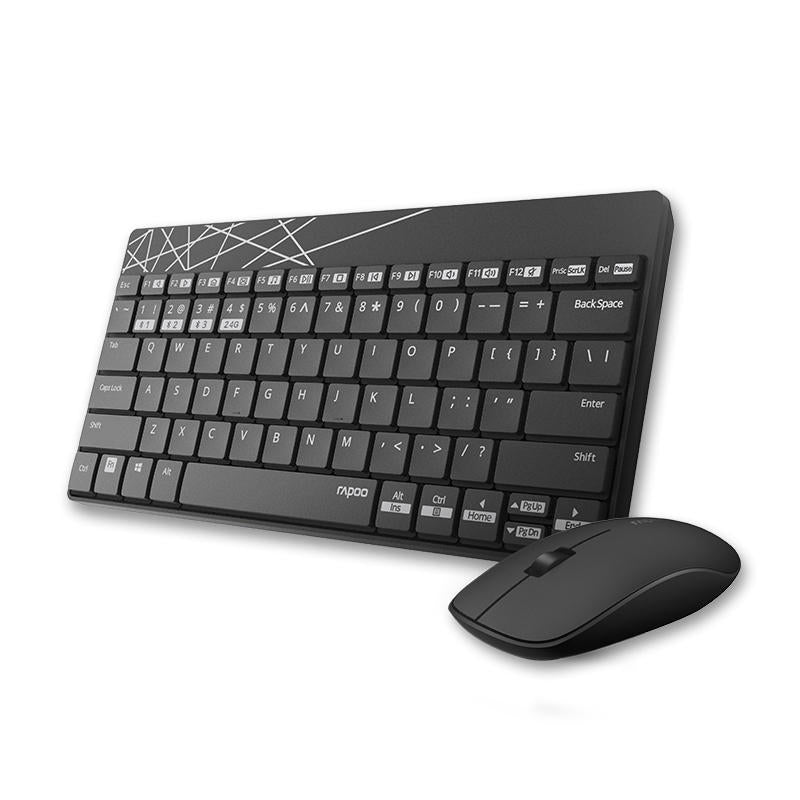 Rapoo 8000M Multi-Device Wireless Keyboard Mouse Combo - Bluetooth & 2.4GHz Rapoo