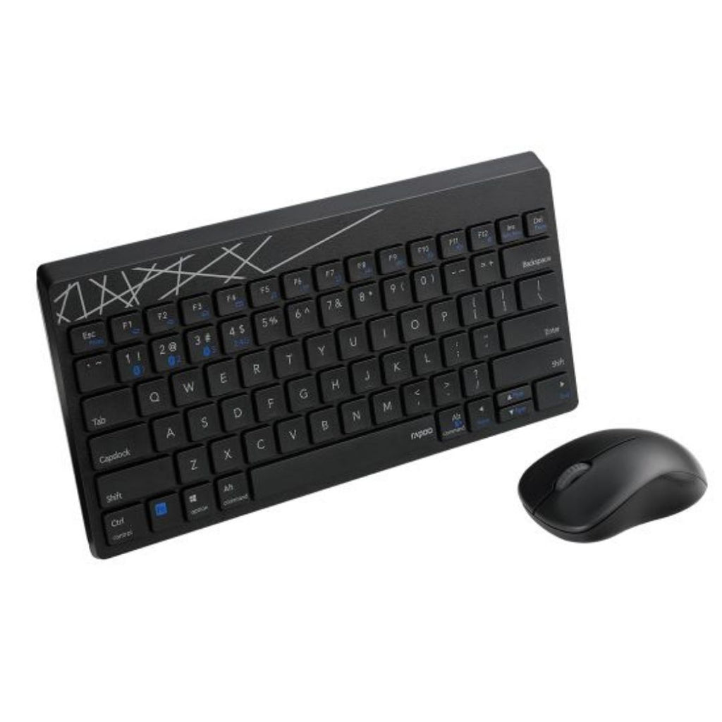 Rapoo 8000M Multi-Device Wireless Keyboard Mouse Combo - Bluetooth & 2.4GHz Rapoo