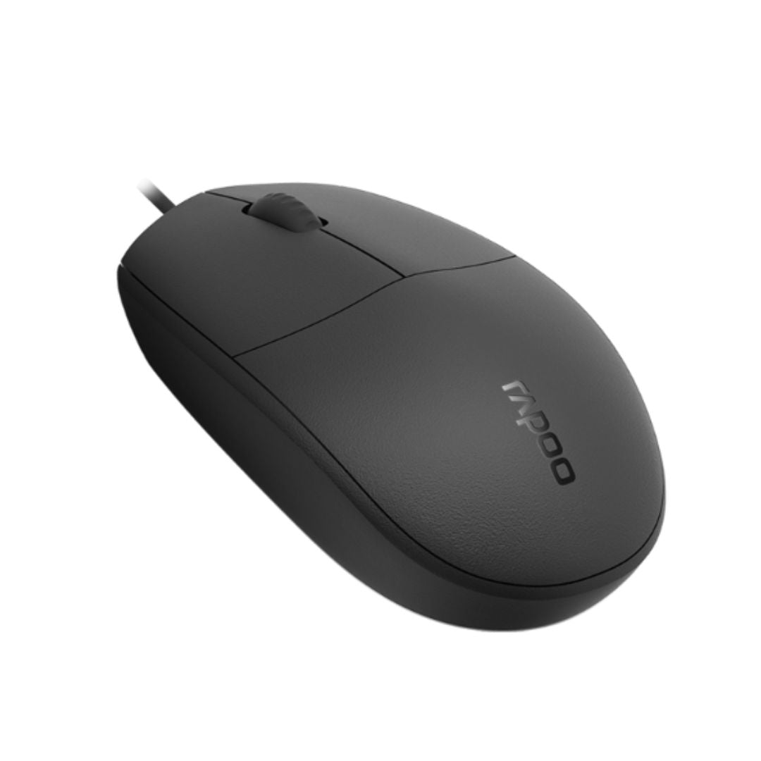 RAPOO N100 Wired Optical Mouse - Easy Plug & Play Comfort Rapoo