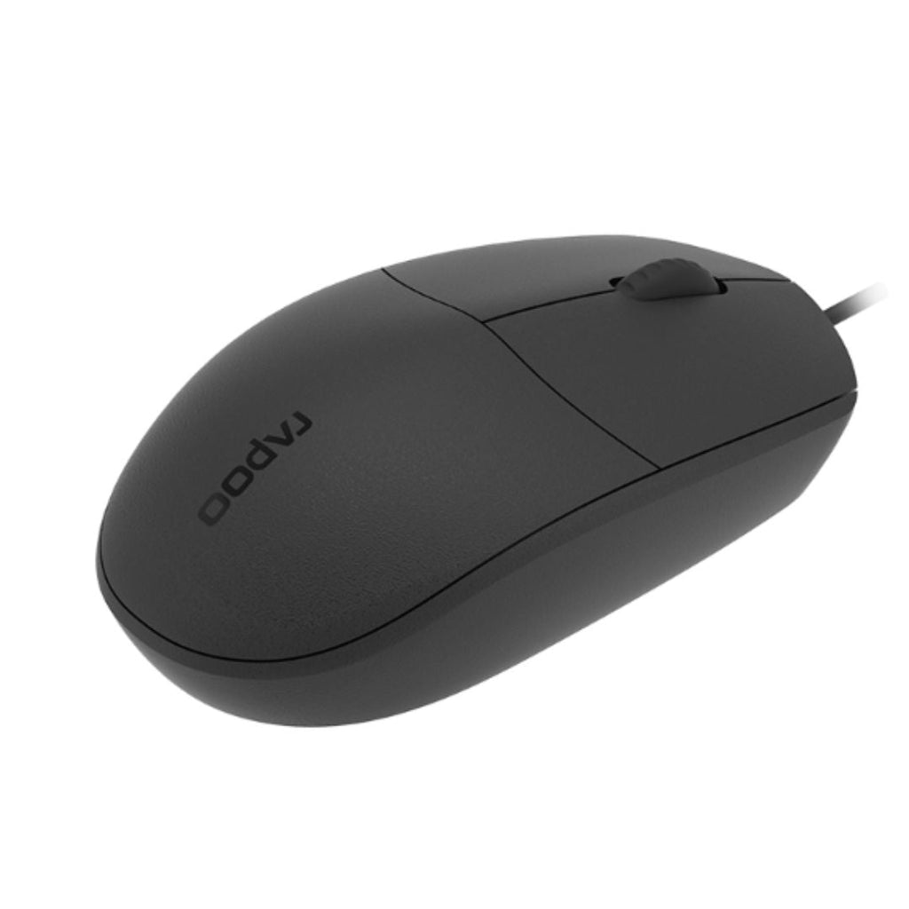 RAPOO N100 Wired Optical Mouse - Easy Plug & Play Comfort Rapoo