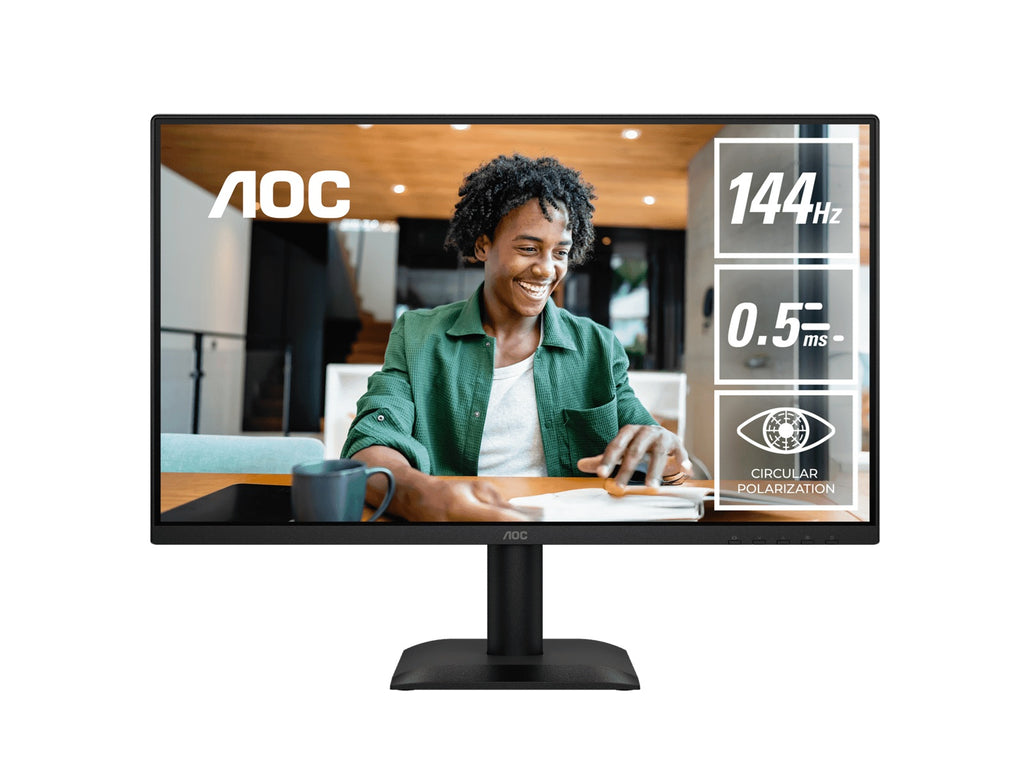 AOC 24E40L 24 IPS 144Hz Gaming Monitor - Full HD, HDR10, Eye Care AOC