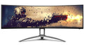 AG493UCX2 49 Curved Ultrawide Gaming Monitor - 5K DQHD 165Hz AOC
