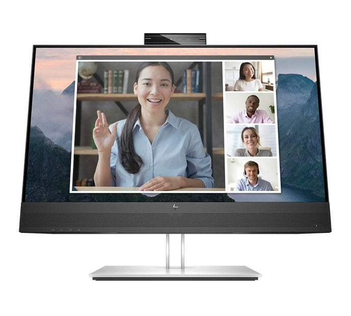 HP E24MV G4 23.8'/24' FHD Conferencing Monitor 1920x1080 16:9 5ms Height Adjustable Tilt Swivel Pivot Webcam S