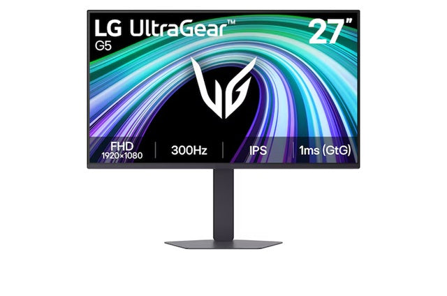 LG 27' UltraGear IPS Full HD 300Hz Monitor, 1920×1080, 1ms GtG, HDR10, sRGB 99%, G-SYNC Compatible, FreeSync P