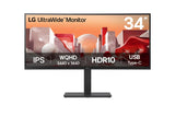 LG 34 UltraWide Curved QHD IPS Monitor | USB-C PD 90W LG