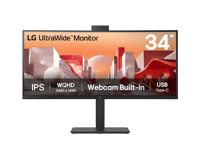 LG 34 UltraWide QHD Curved IPS Monitor with Webcam & USB-C LG