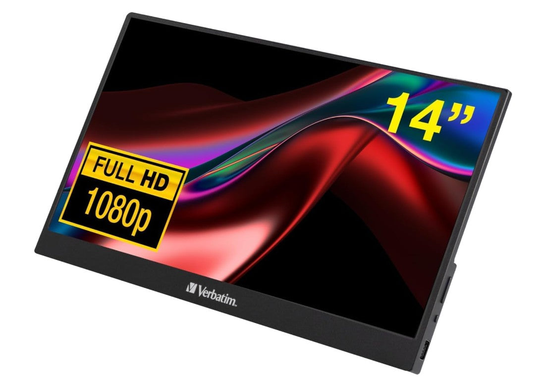 Verbatim 14 Portable Touchscreen Monitor - Full HD 1080p USB-C Verbatim