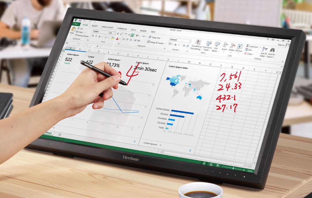 ViewSonic TD2423 24 IR Multi-Touch Display - Full HD Touch Monitor ViewSonic Commercial