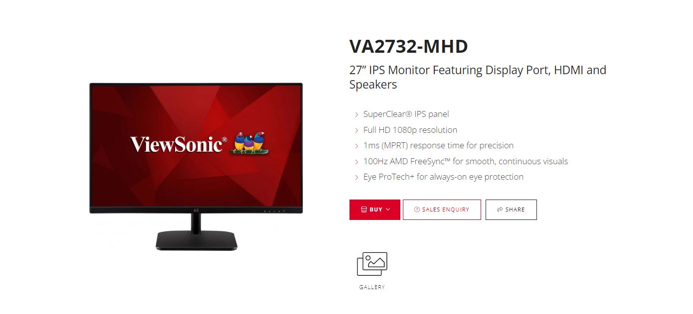 ViewSonic 27 Full HD IPS Monitor | Home & Office ViewSonic