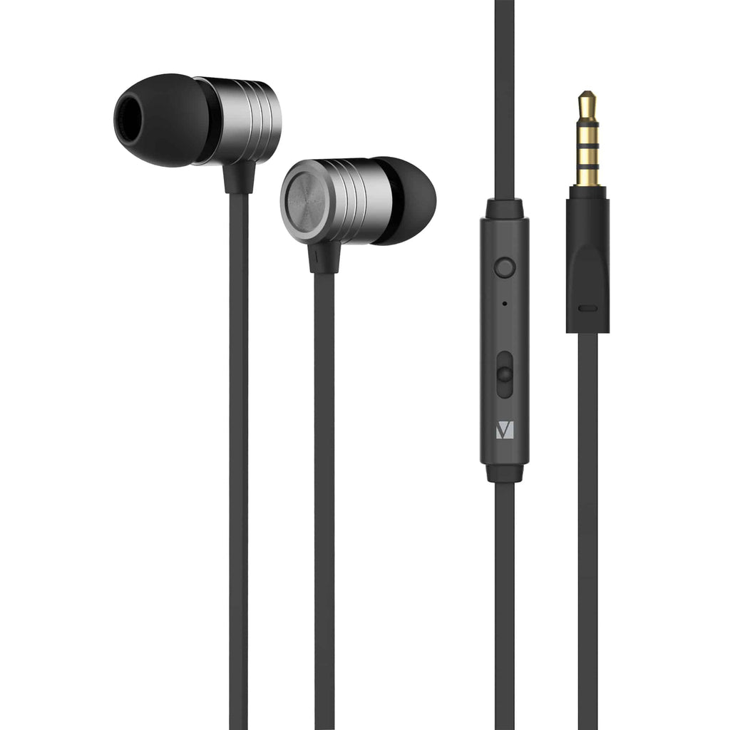 Verbatim In-Ear Earphones: Mic, Volume Control, Space Grey Verbatim