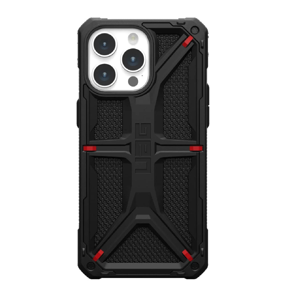 UAG Monarch Kevlar iPhone 15 Pro Max Rugged Case 20ft Drop - Black 