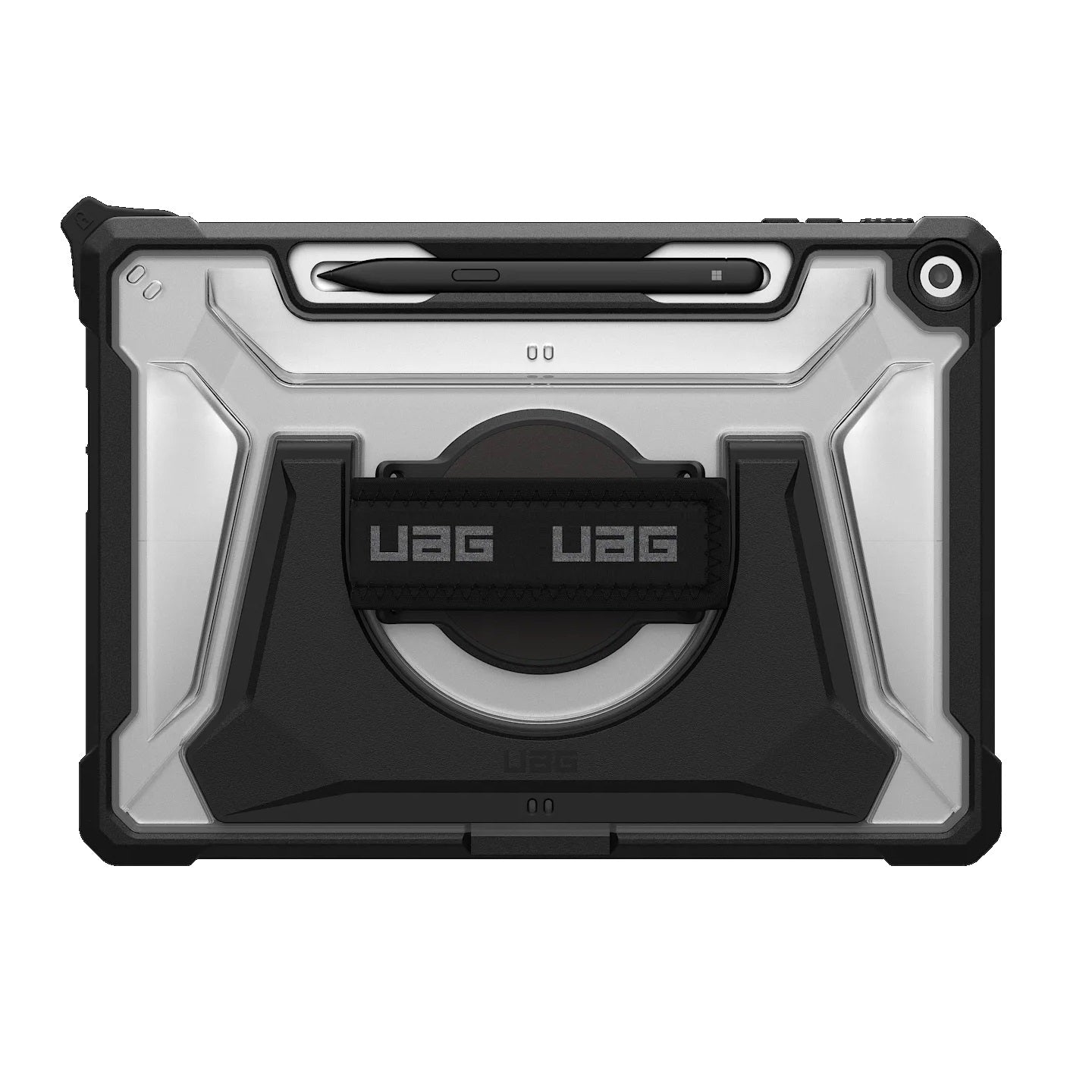 UAG Plasma Surface Pro (12 1st Gen) Rugged Case with Strap - Ice/Black 
