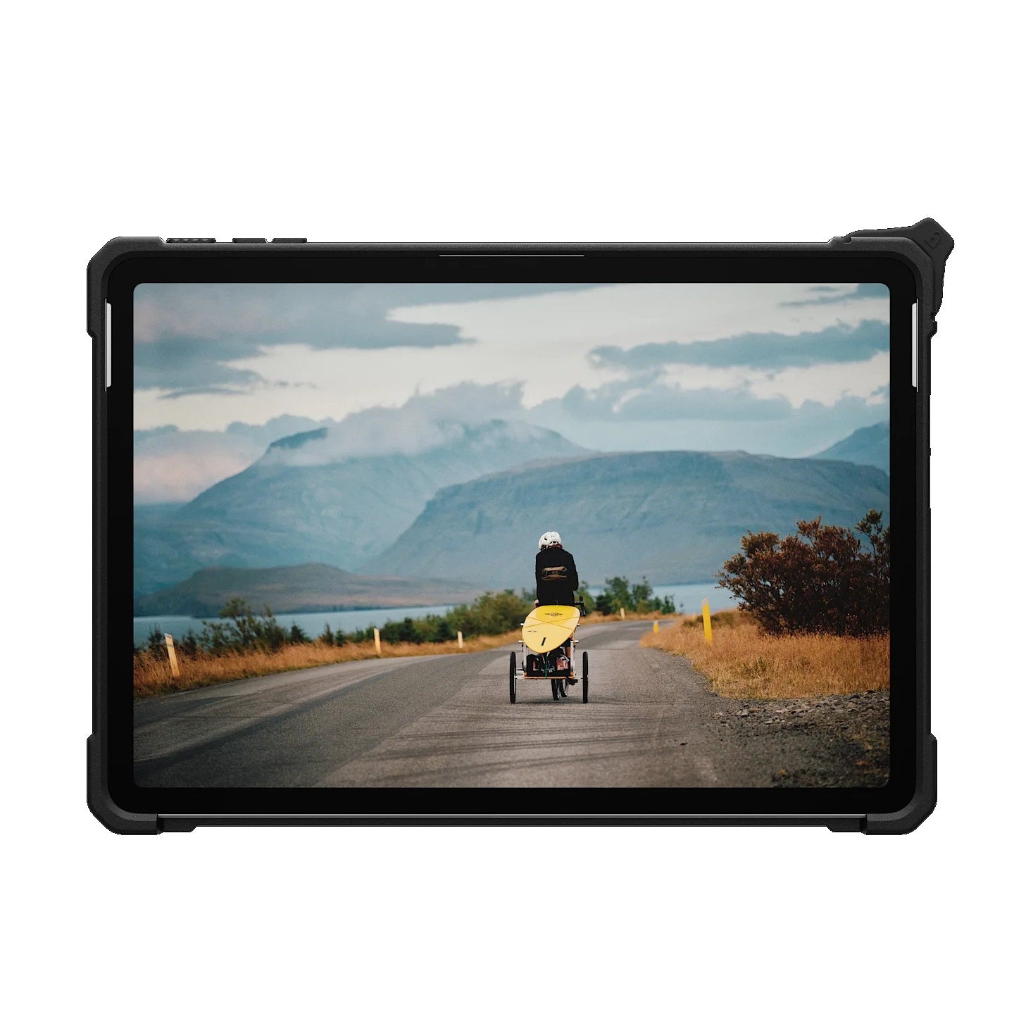 UAG Plasma Surface Pro (12 1st Gen) Rugged Case with Strap - Ice/Black 