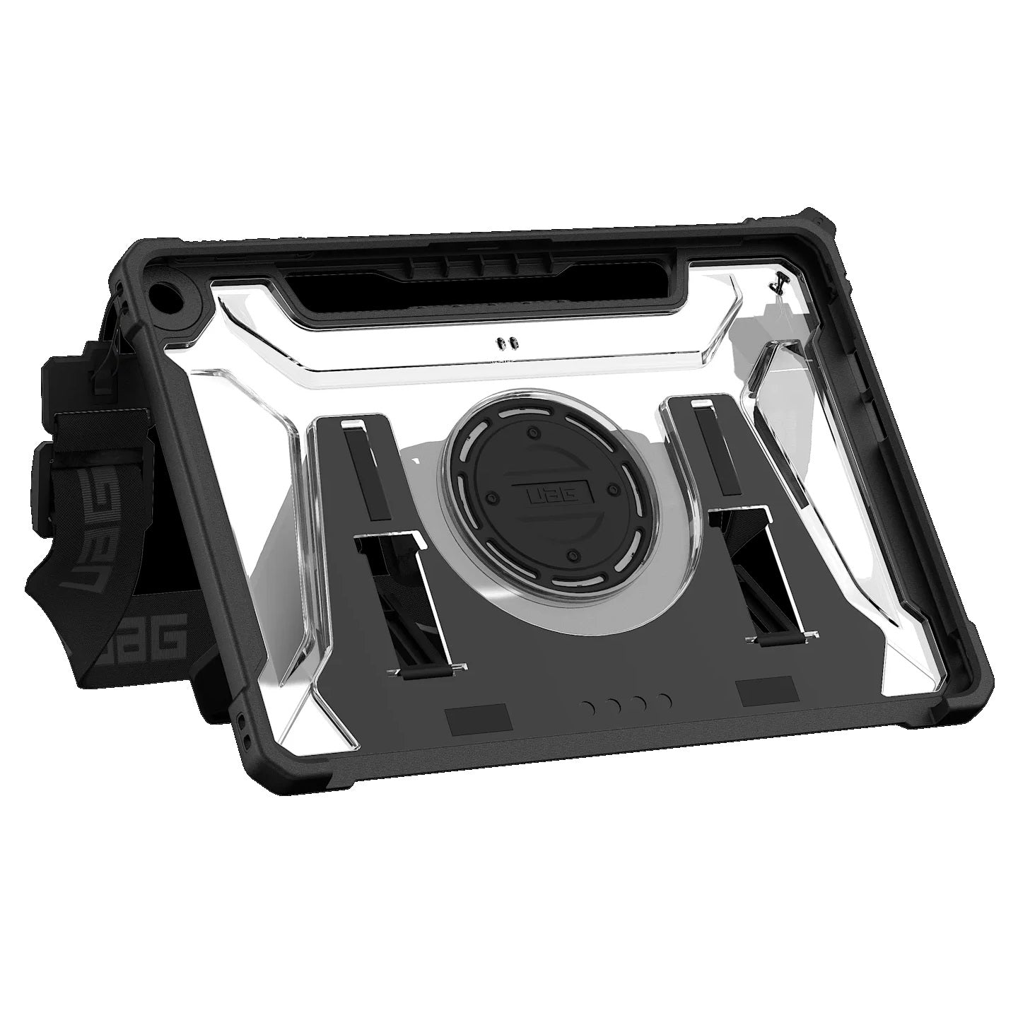 UAG Plasma Surface Pro (12 1st Gen) Rugged Case with Strap - Ice/Black 