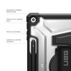 UAG Plasma Surface Pro (12 1st Gen) Rugged Case with Strap - Ice/Black 