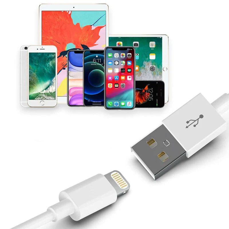 White Lightning to USB-A Cable 1M - Fast Charge iPhone & iPad