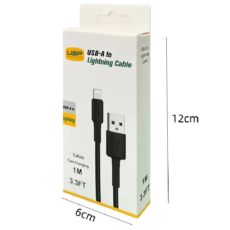 BoostUp Lightning Cable 1M Black - Fast Charge iPhone & iPad, Durable Nylon 