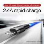 USP BoostUp 3M Black Lightning to USB-A Cable | Fast Charge & Durable 
