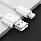 Durable White USB-C to USB-A Fast Charge Cable (2M) - 5 Yr Warranty