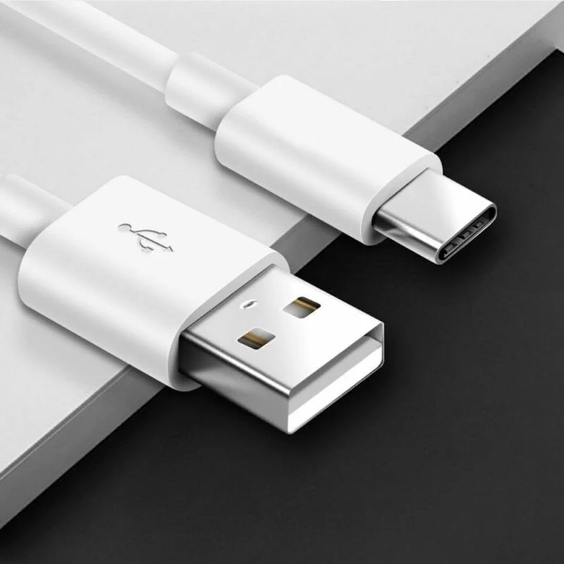 Durable White USB-C to USB-A Fast Charge Cable (2M) - 5 Yr Warranty