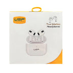 USP True Wireless Earbuds White BT241 - Smart Touch & Noise Isolation