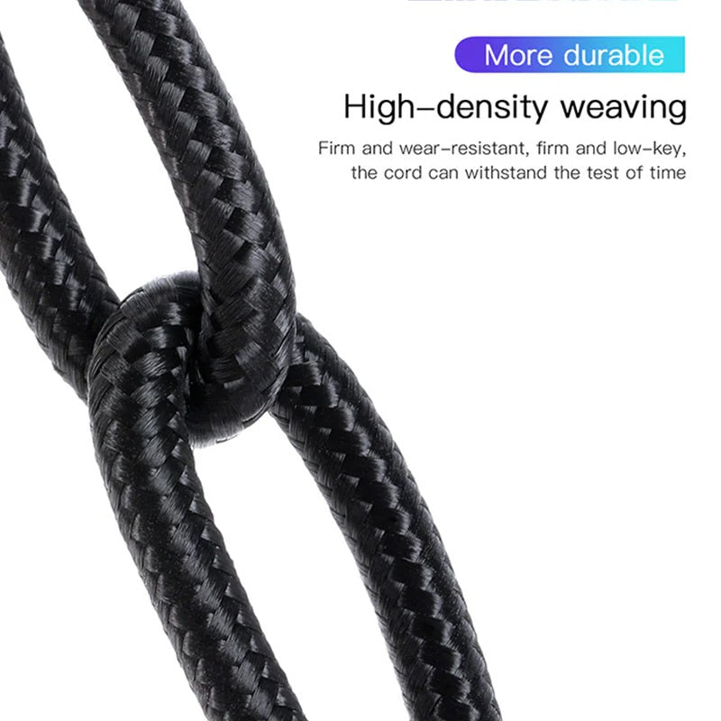 USP BoostUp Braided USB-C to USB-C 60W Fast Charge Cable - 0.2M Black 