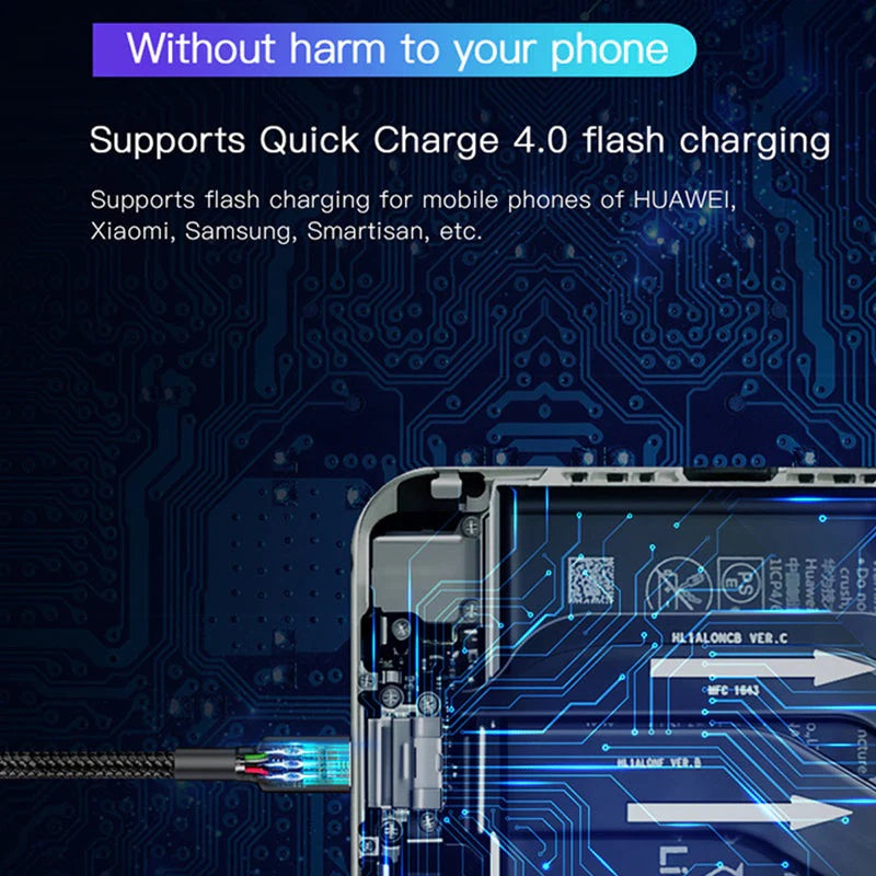 USP BoostUp Black 2M Braided USB-C Cable - 60W Fast Charge 